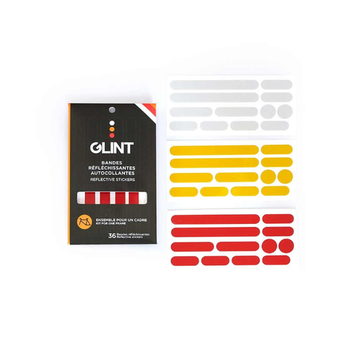 GLINT REFLECTIVE GLINT Ens. Collant Cadre Réflecteur Blanc/Jaune/Rouge