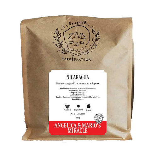 ZAB ZAB Café Nicaragua Angelica Mario's Miracle 340g ZAB ZAB Café Nicaragua Angelica Mario's Miracle 340g