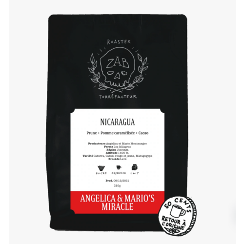 ZAB Café Nicaragua - Angelica & Mario's Miracle 340g ZAB Café Nicaragua - Angelica & Mario's Miracle 340g