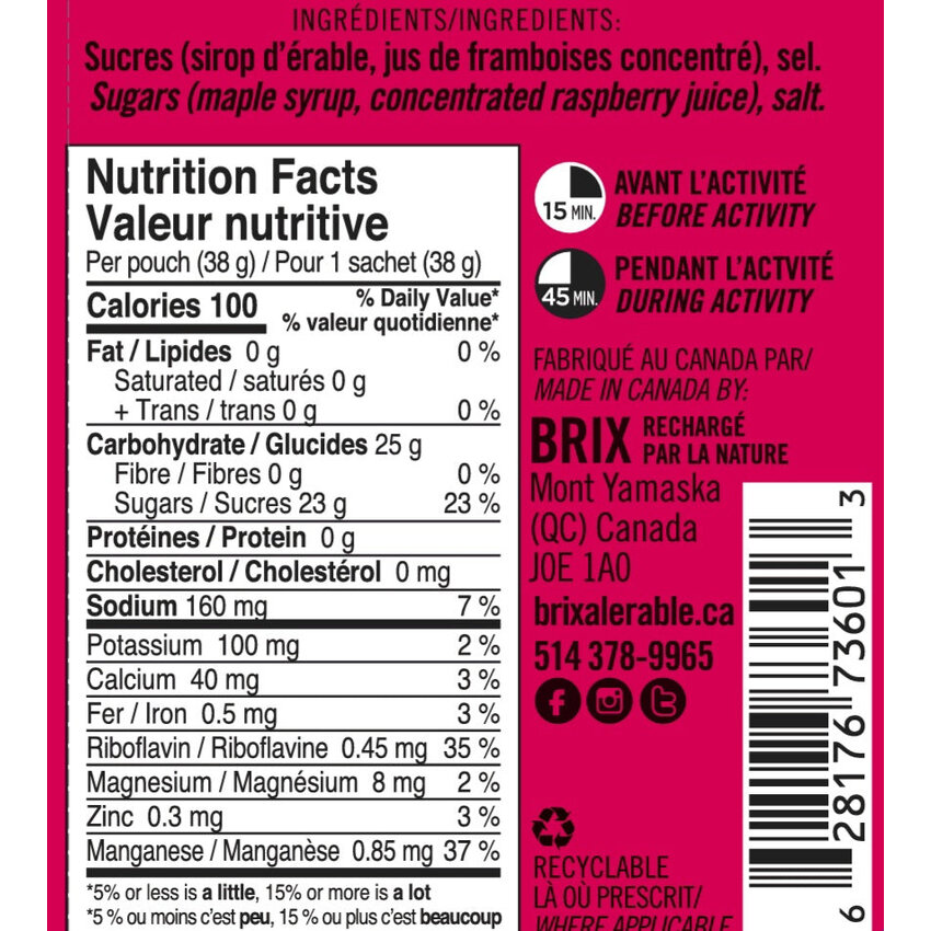 BRIX BRIX Gel Érable 38g BRIX BRIX Gel Érable 38g