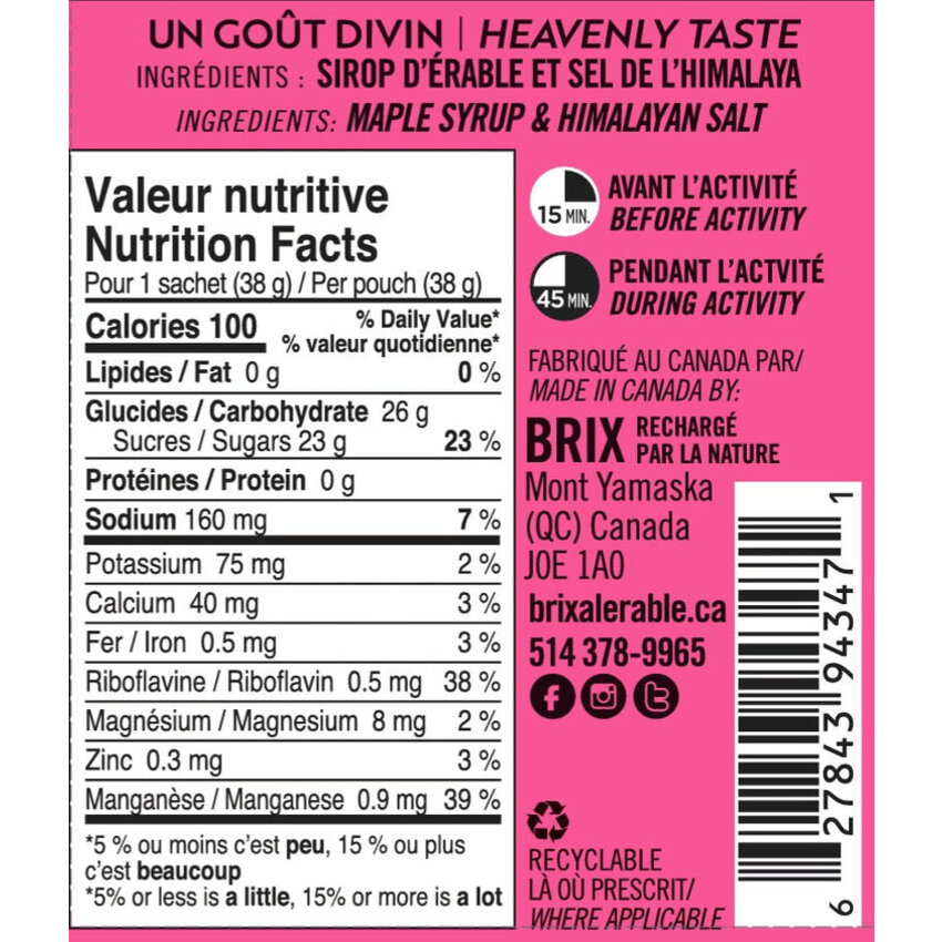 BRIX BRIX Gel Érable 38g BRIX BRIX Gel Érable 38g