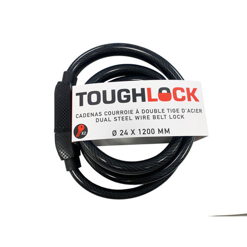 VELEC VELEC Cadenas Toughlock 01 à courroie à double Tige d'acier / 24x1200mm VELEC VELEC Cadenas Toughlock 01 à courroie à double Tige d'acier / 24x1200mm