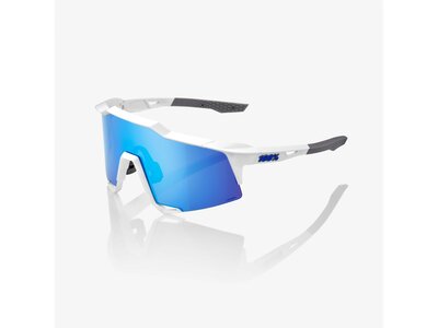 100% Lunettes SPEEDCRAFT Matte White - HiPER Blue Multilayer Mirror Lens 100% Lunettes SPEEDCRAFT Matte White - HiPER Blue Multilayer Mirror Lens
