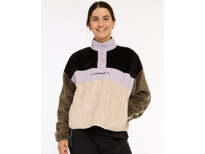 DHARCO Pull polaire Sherpa demi-zip Femme