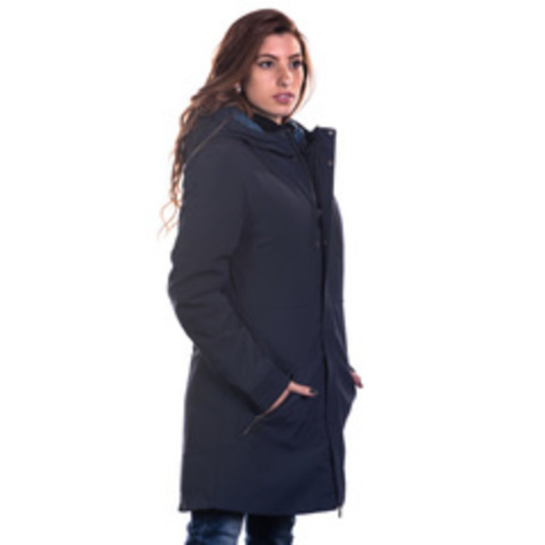 nora hooded down jacket black