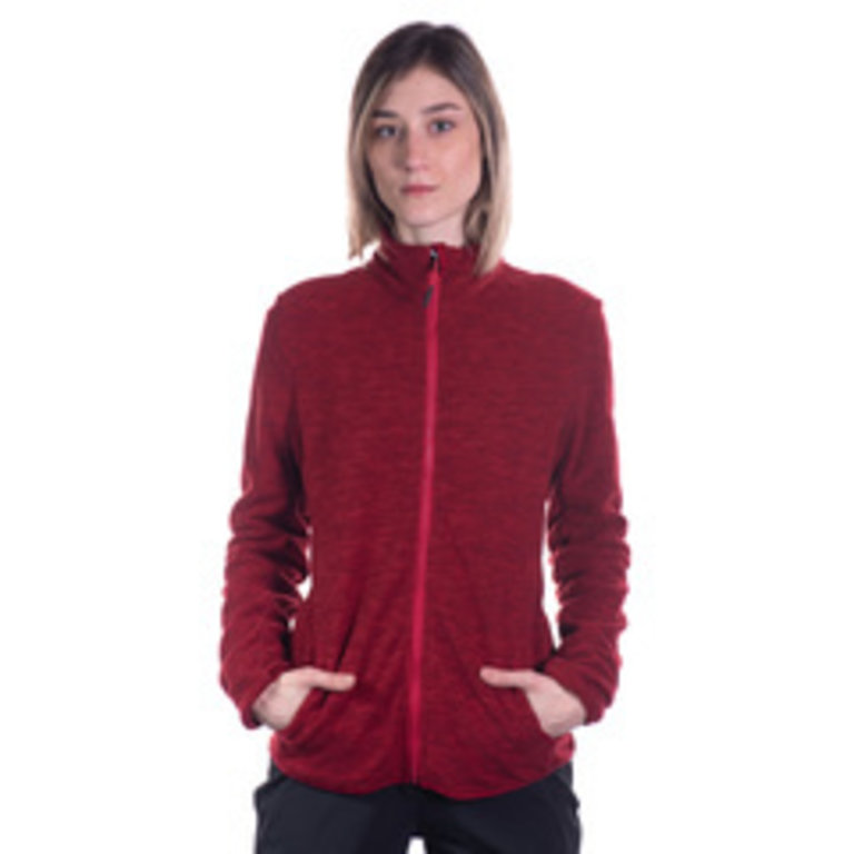 burgundy fleece jacket