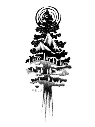 Vela Apparel Vela Pine Tree Flowy Tank Vela Apparel Vela Pine Tree Flowy Tank