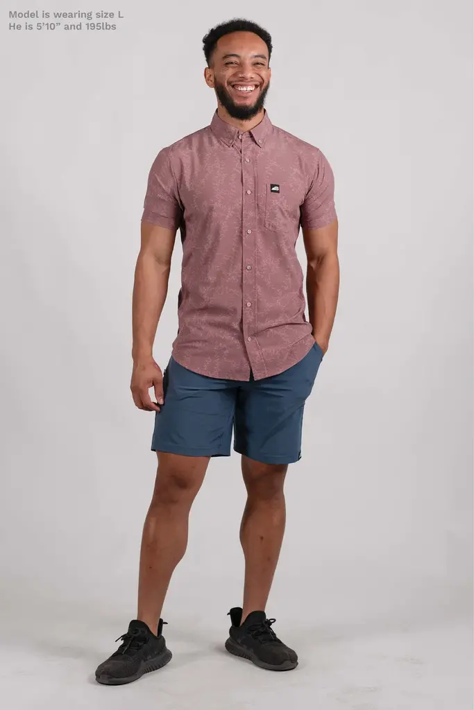Belong Designs Men's Vista  Stretch Button Down