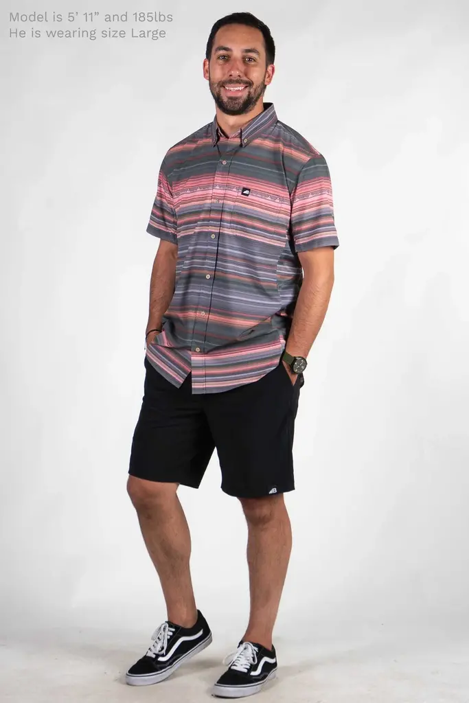 Belong Designs Men's Vista  Stretch Button Down