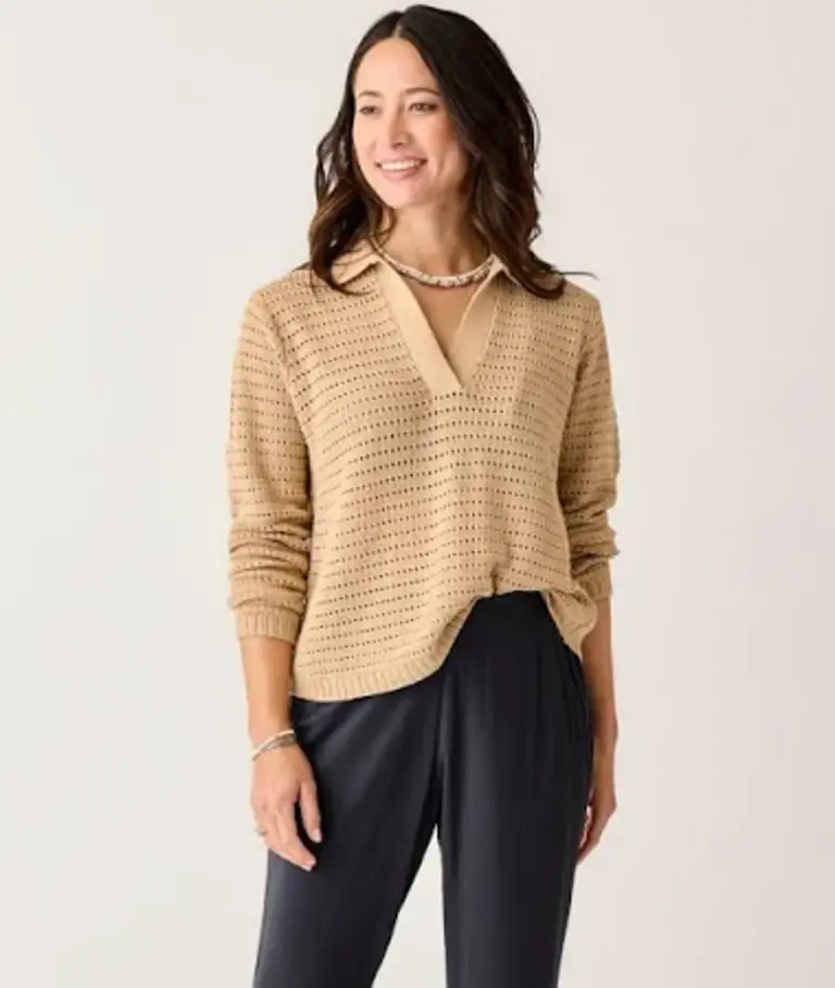 Carve Designs Morgan Polo Sweater