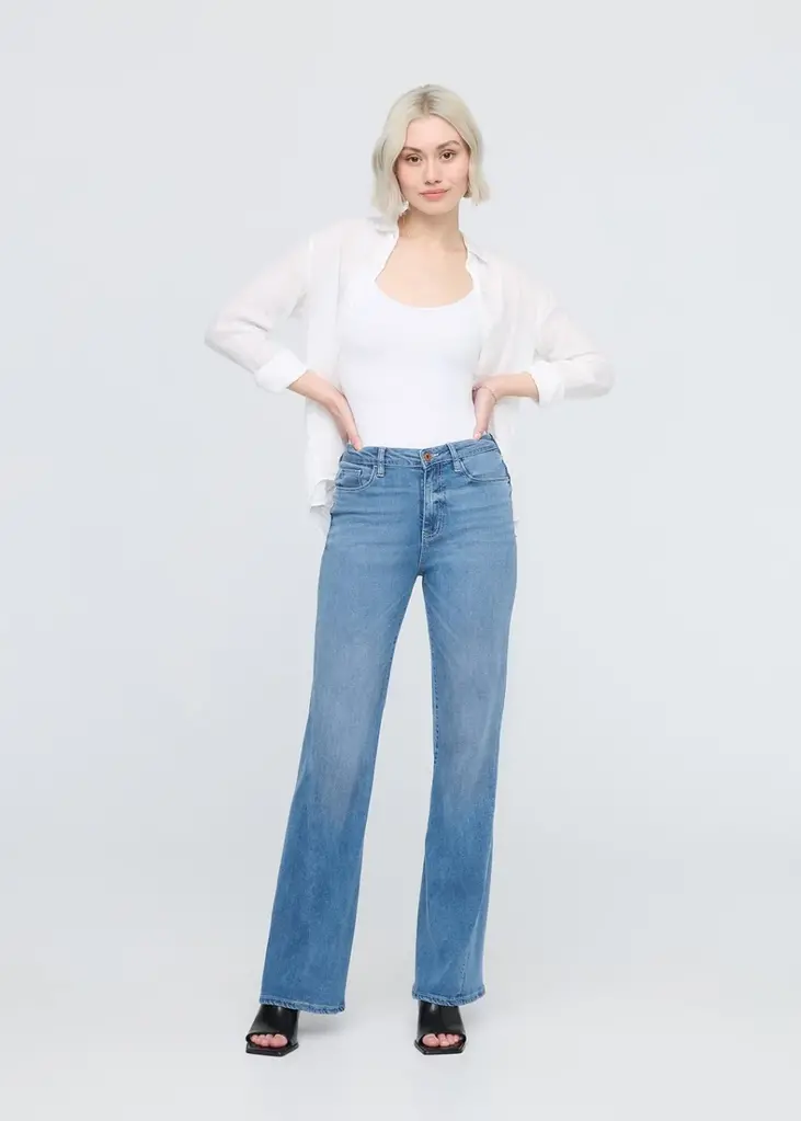 Duer No Sweat High Rise Denim Wide Leg