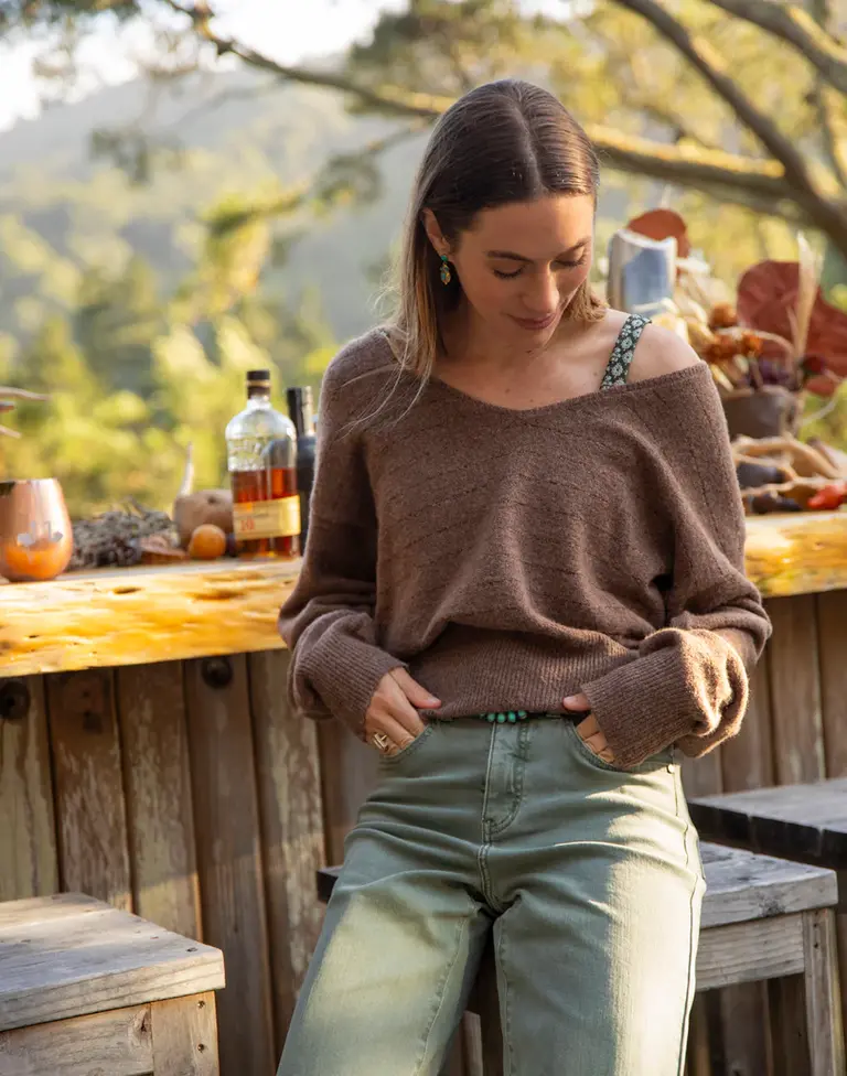 Carve Designs Ruth Reverse Fuzzy Sweater