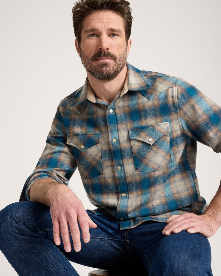 Pendleton MEN'S PLAID SNAP-FRONT WESTERN CANYON SHIRT