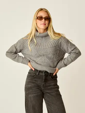Carve Designs Neve Cable Turtleneck
