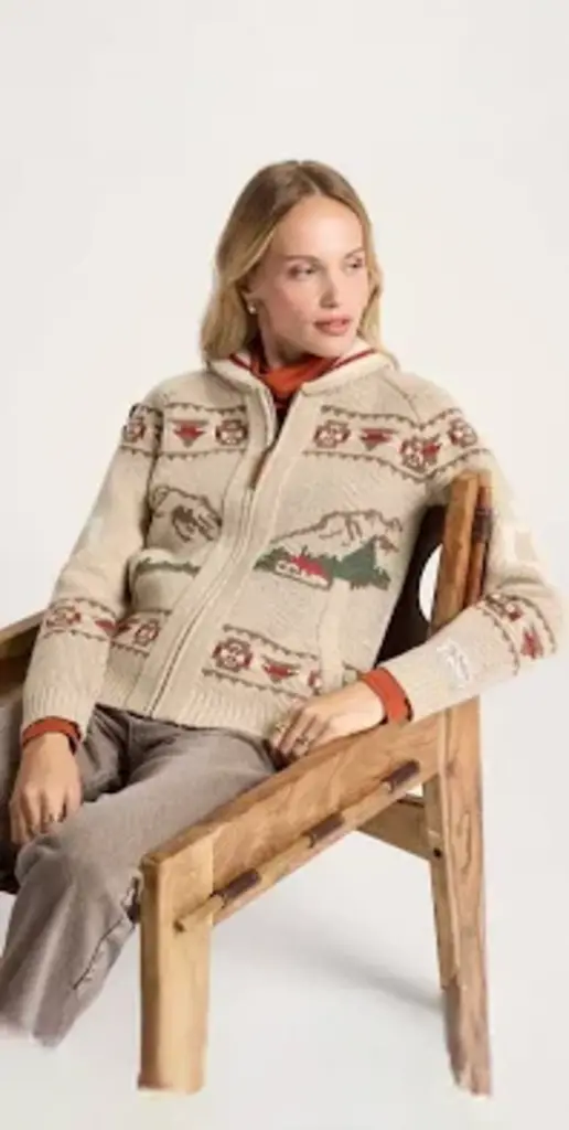 Pendleton Alpine Lambswool Zip Cardigan