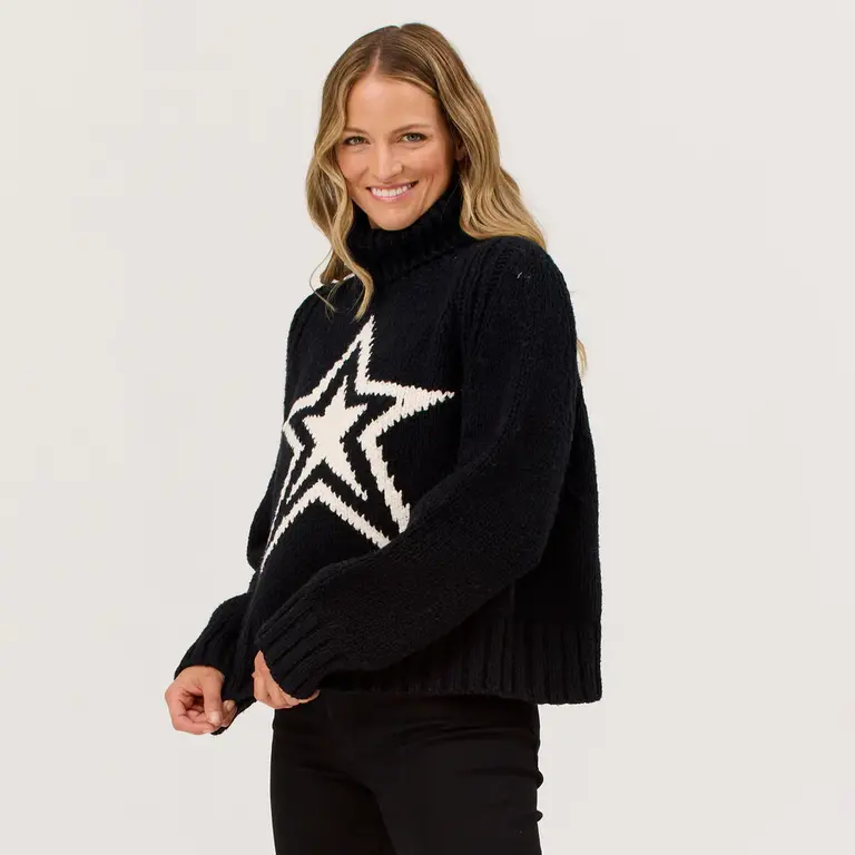 Krimson Klover Star Sweater Black