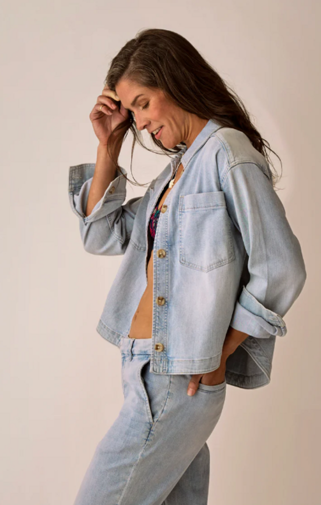 Carve Designs Flora Denim Shacket