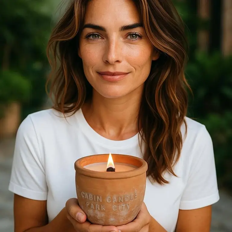 Cabin Candle Cabin Candel Burn and Grow