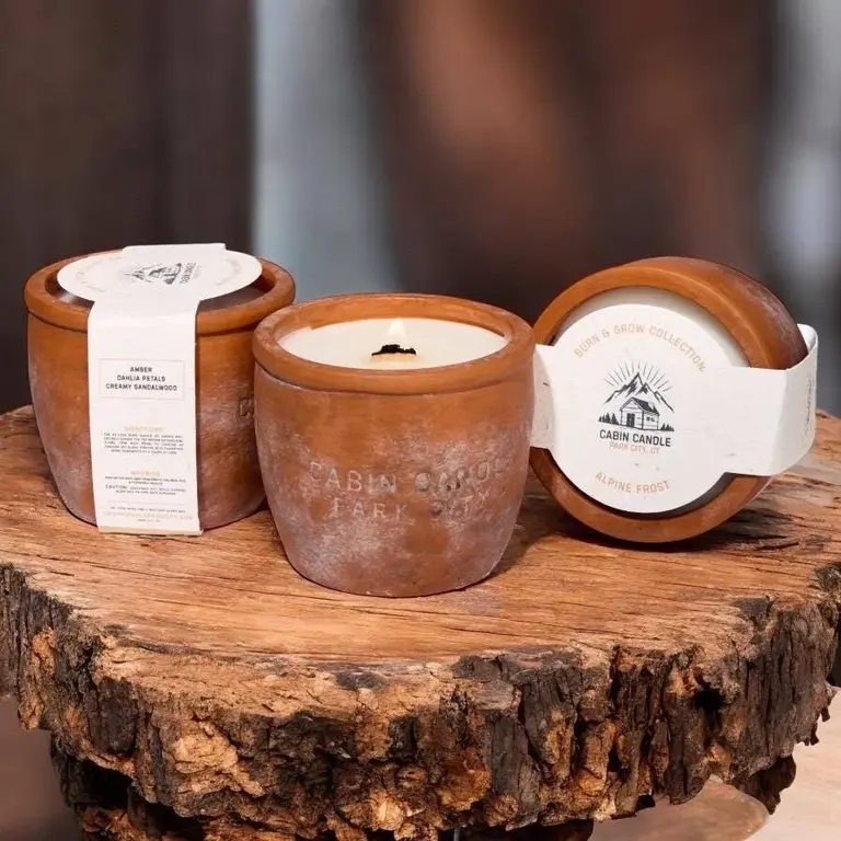 Cabin Candle Cabin Candel Burn and Grow