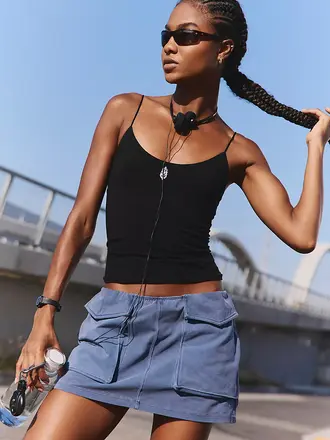 Free People Movement Skinny Stap Logo Tank