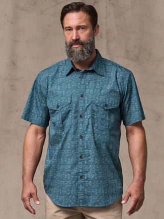 Filson Washed Short Sleeve Feather Cloth Shirt