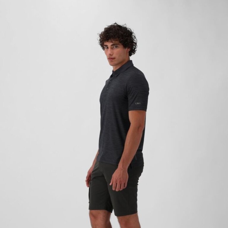 CMP Men's mèlange stretch jersey poloshirt