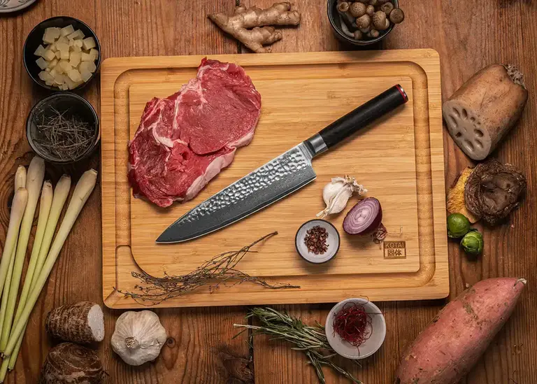 Kotai Gyuto Chef Knife 20 cm - Pakka Damascus Collection