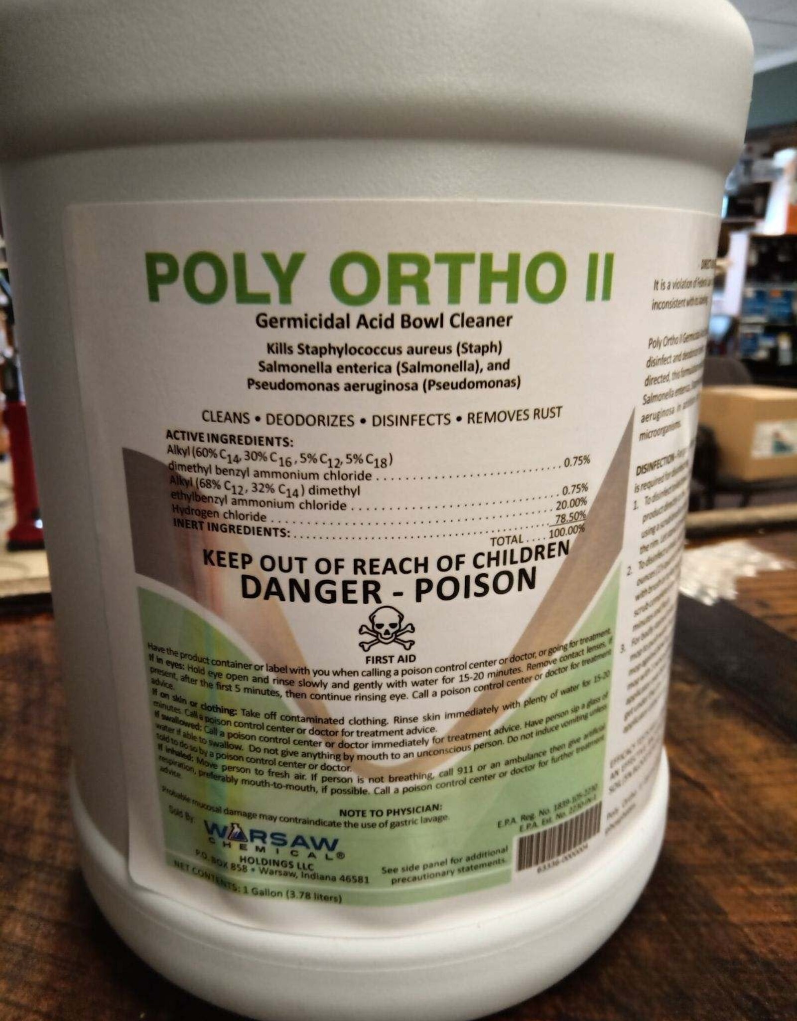 Warsaw Poly Ortho Gallon High Acid Bowl Cleaner