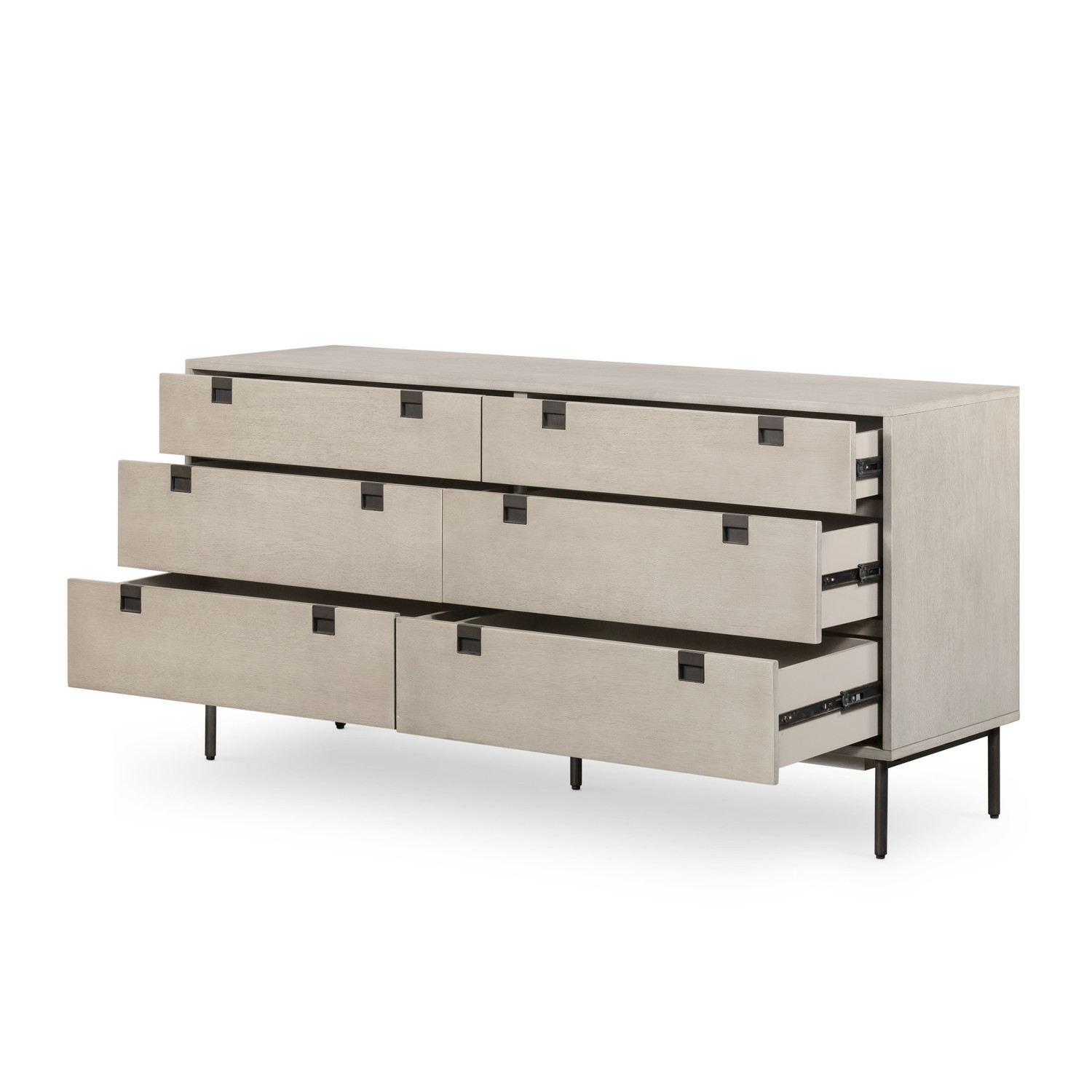 Carly 6 Drawer Dresser Grey Wash Theory At Home