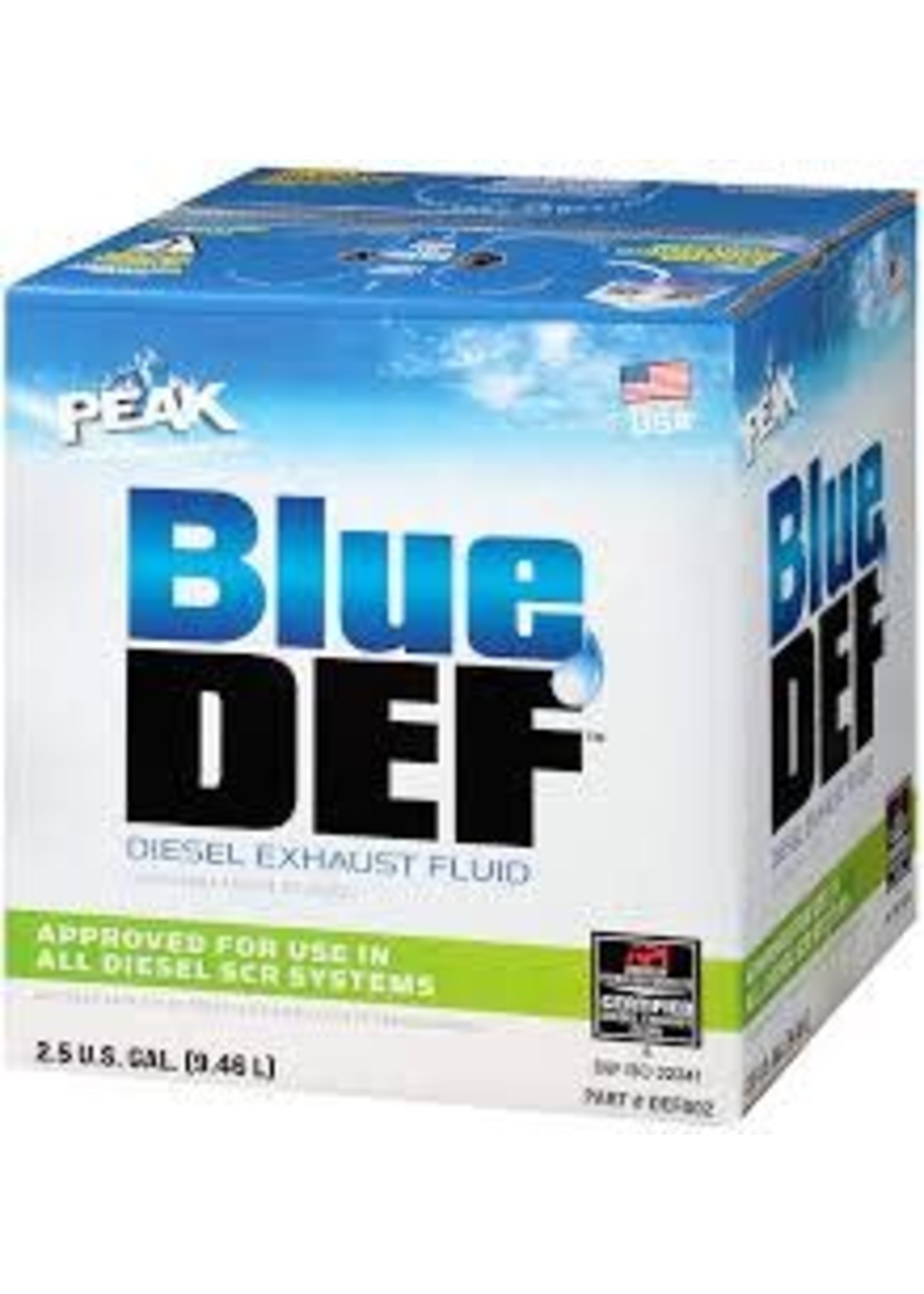 Diesel Exhaust Fluid, (DEF), Box 2.5 gal