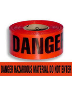 Barrier Tape 4'' Red Haz Mat