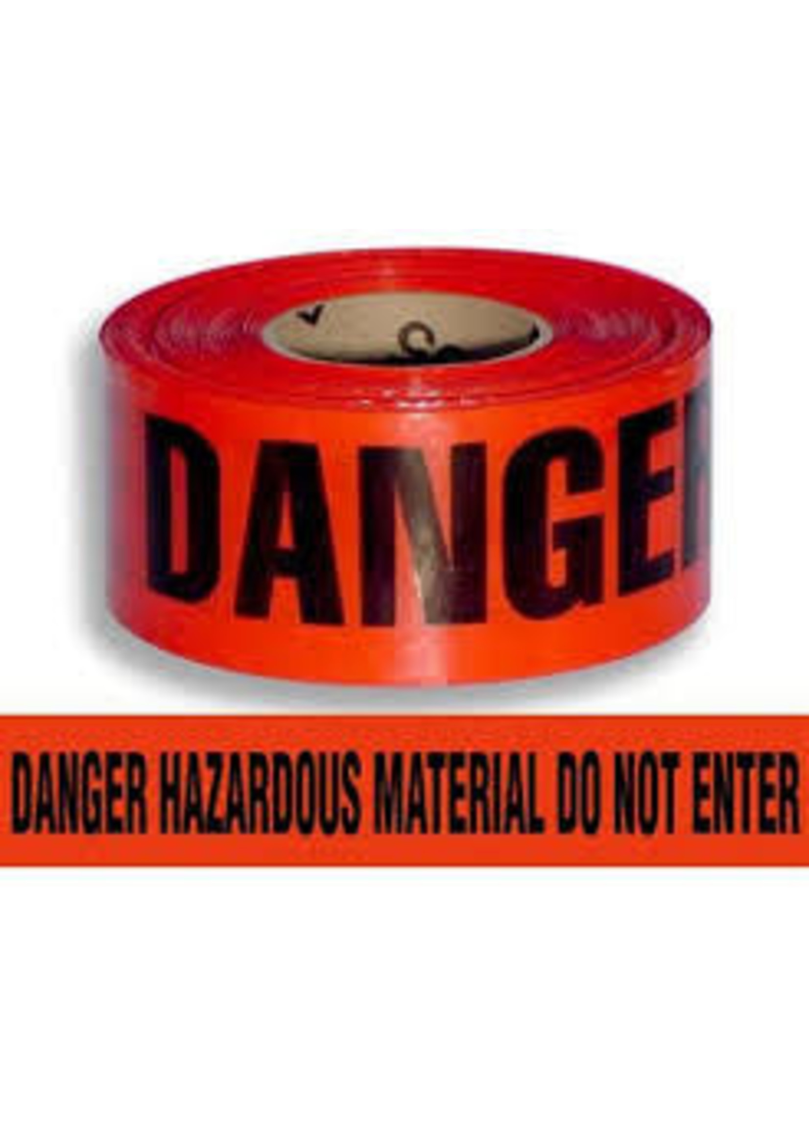Barrier Tape 4'' Red Haz Mat