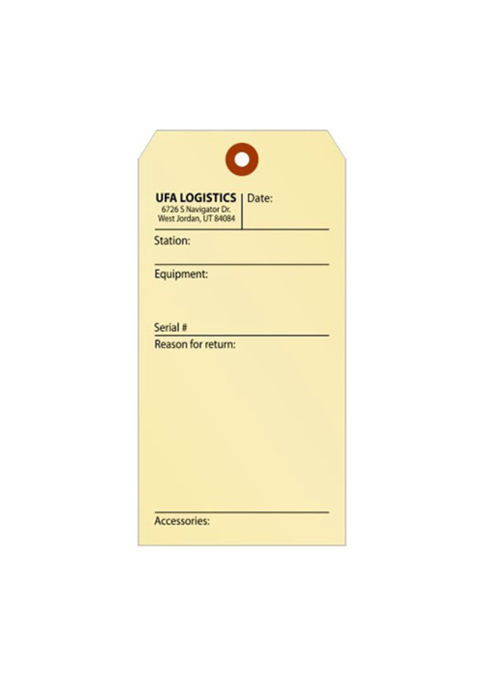 Logistics Return Tag (Pk/25)