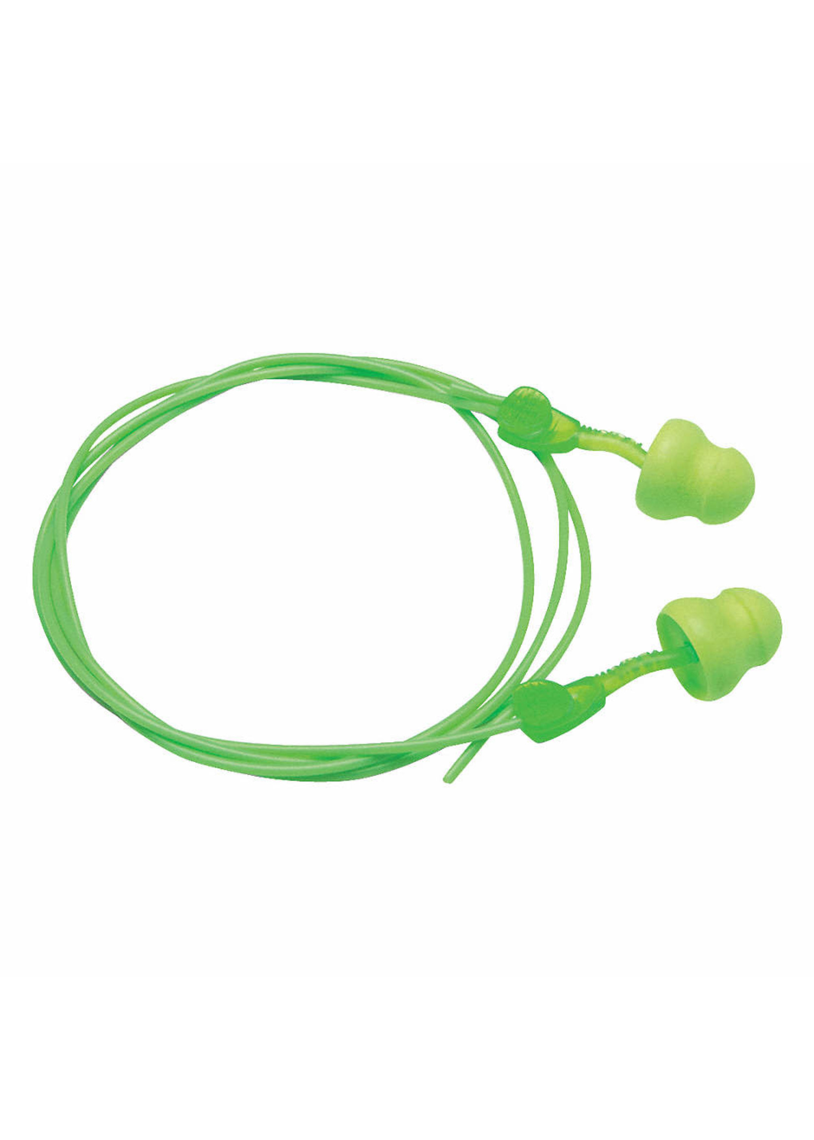 Disposable Ear Plugs, Corded, Green, Pkg. of 100