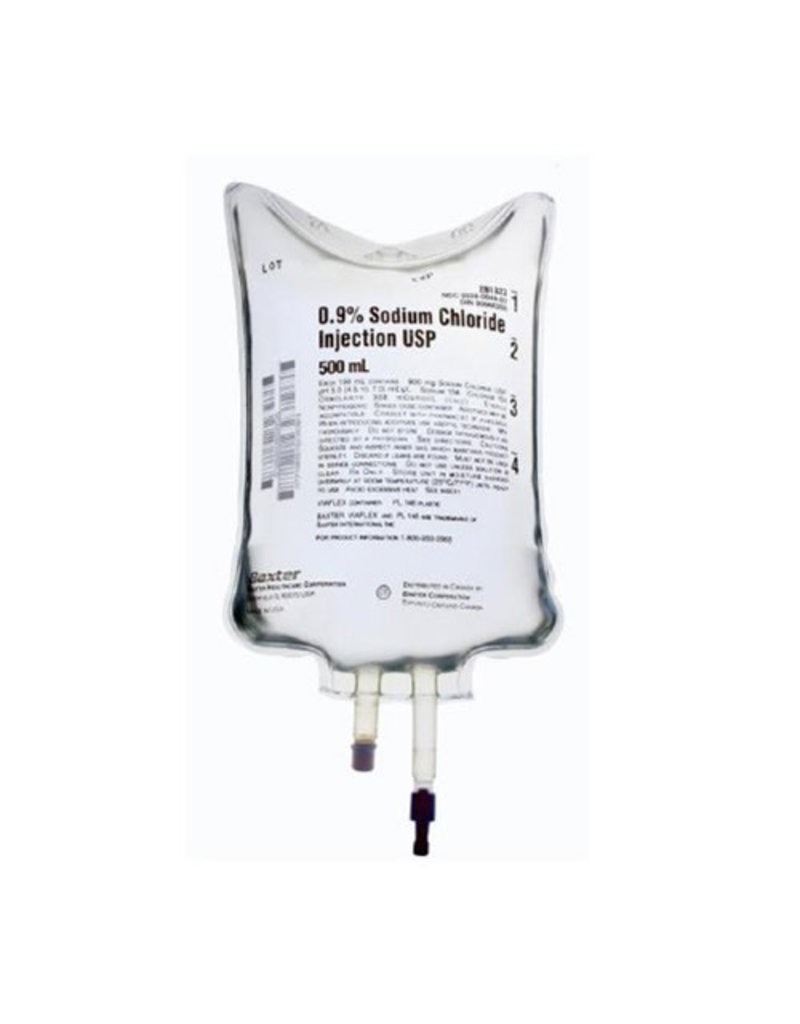 Sodium Chloride 0.9 IV Fluid 500mL 24/cs Unified Fire Authority