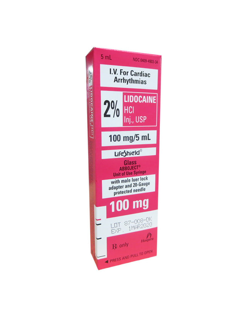 Lidocaine 2 100mg/5mL single Unified Fire Authority