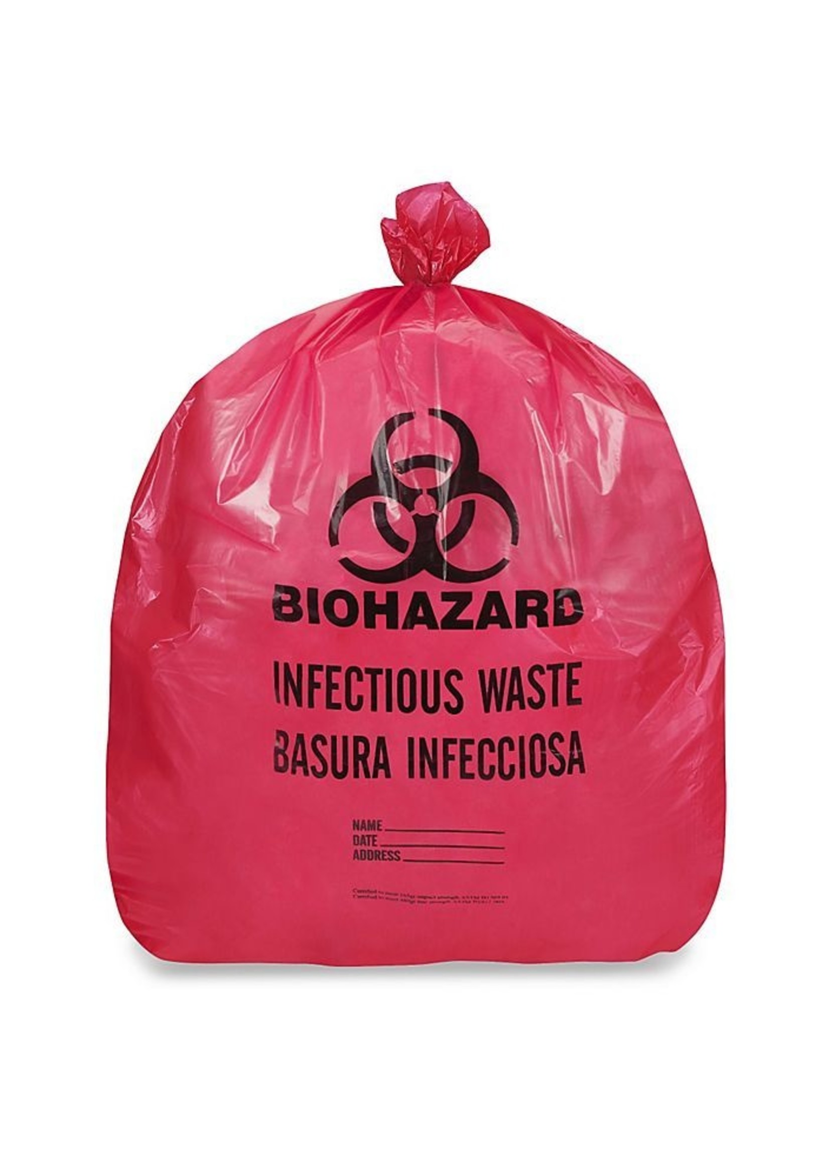 Red BioHazard Bag 18 Gal. (Case/100)