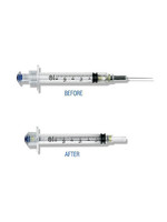Syringe 3cc W/23 gx x 1'' Needle, Vanishpoint single