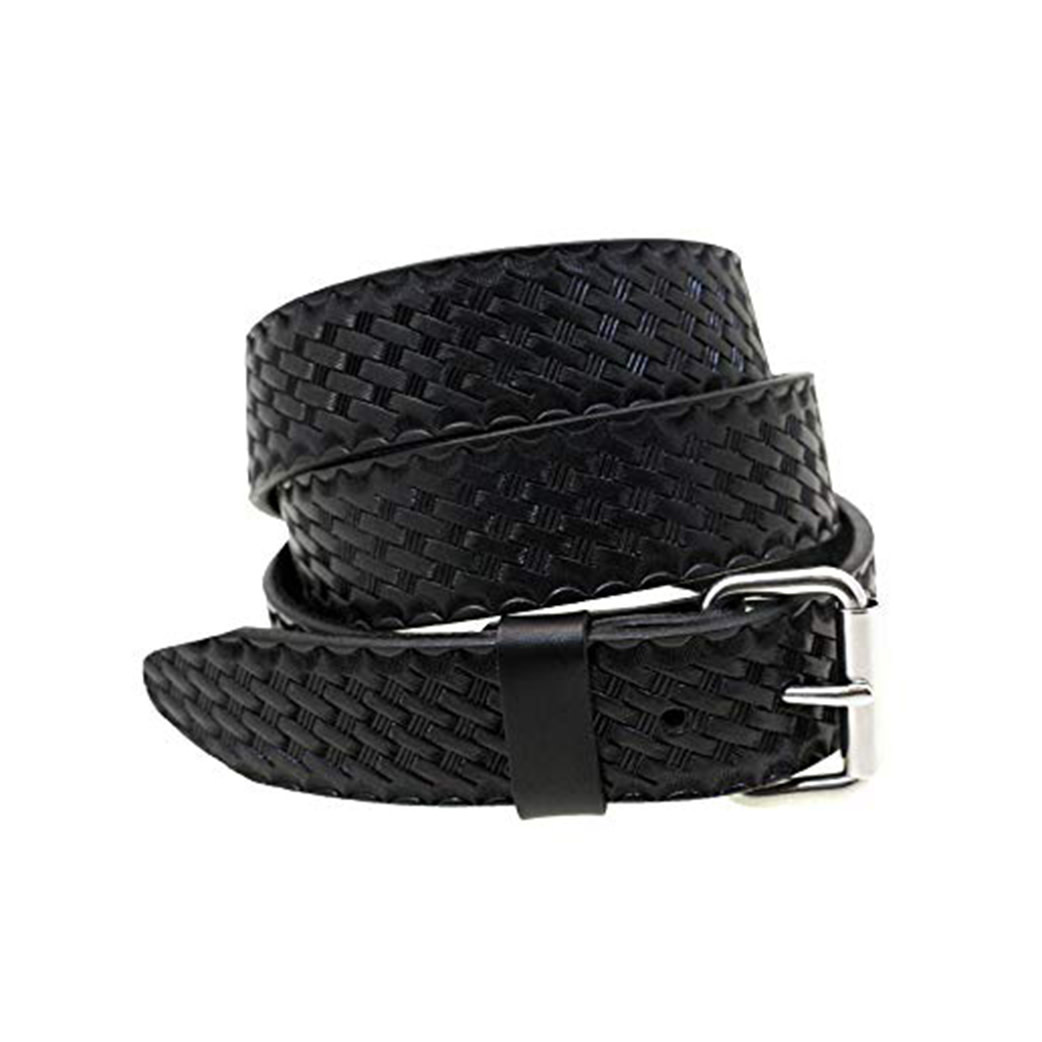 Black basket weave belt with silver buckle - Unified Fire Authority