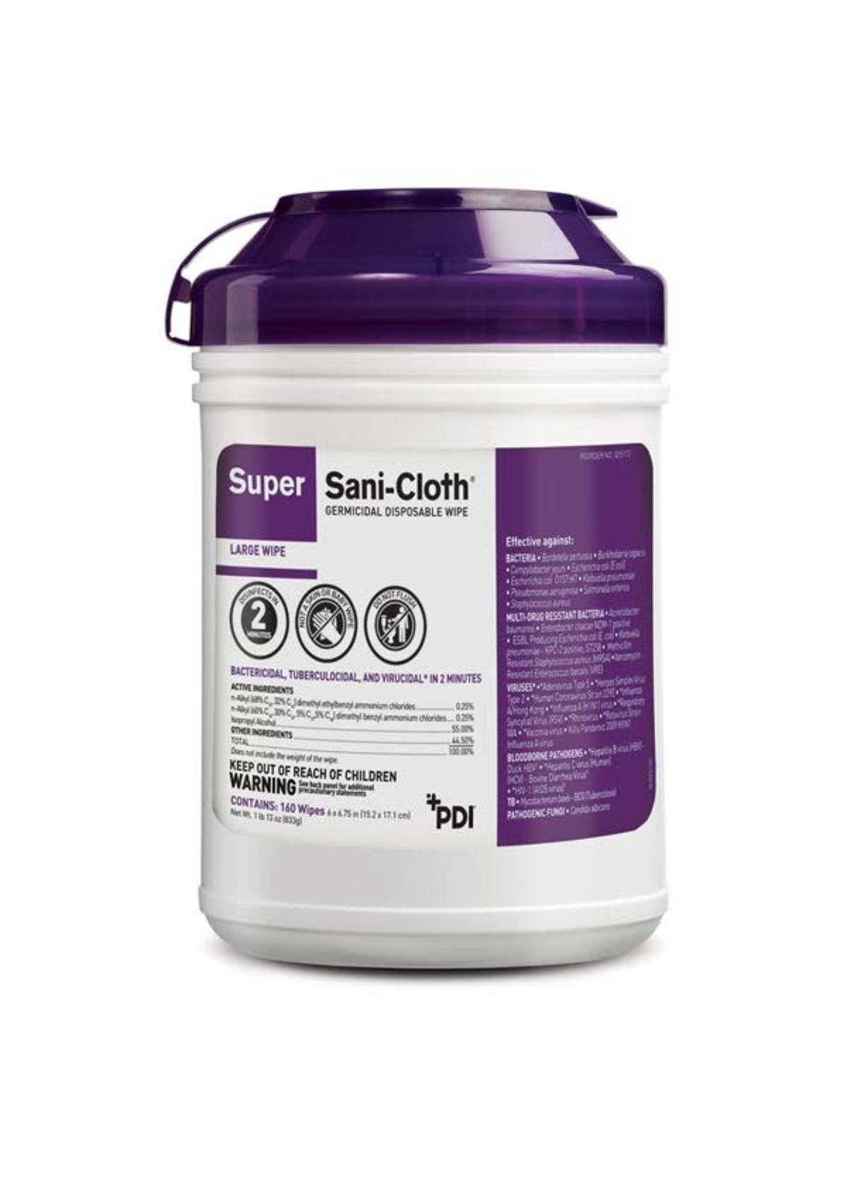 Germicidal Super Wipes, 160/CN