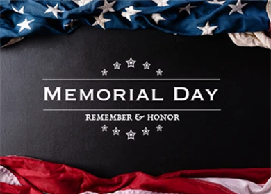 We will be closed on Monday, May 30, 2022 in observance of Memorial Day.