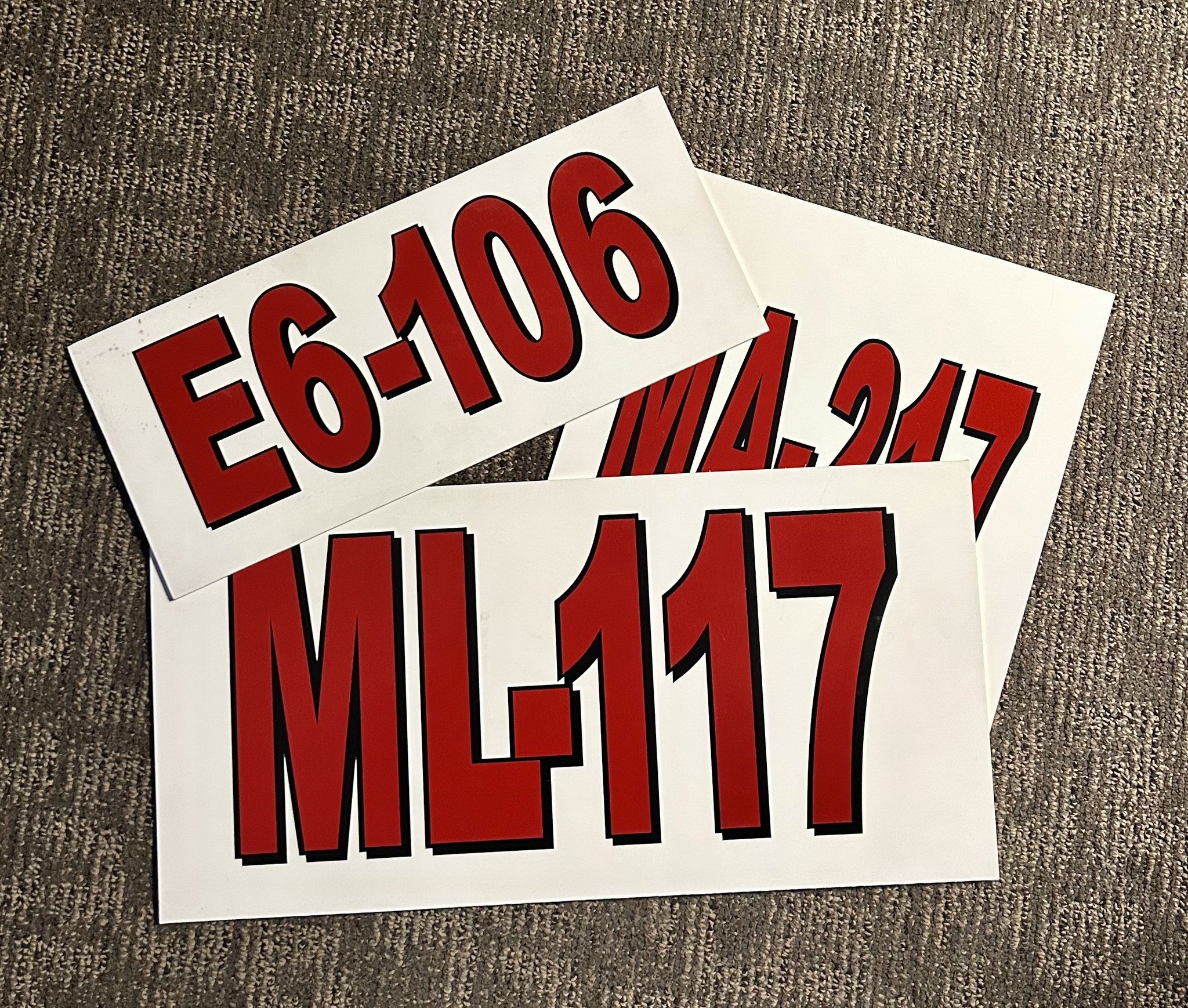 Vehicle Identifier Placard