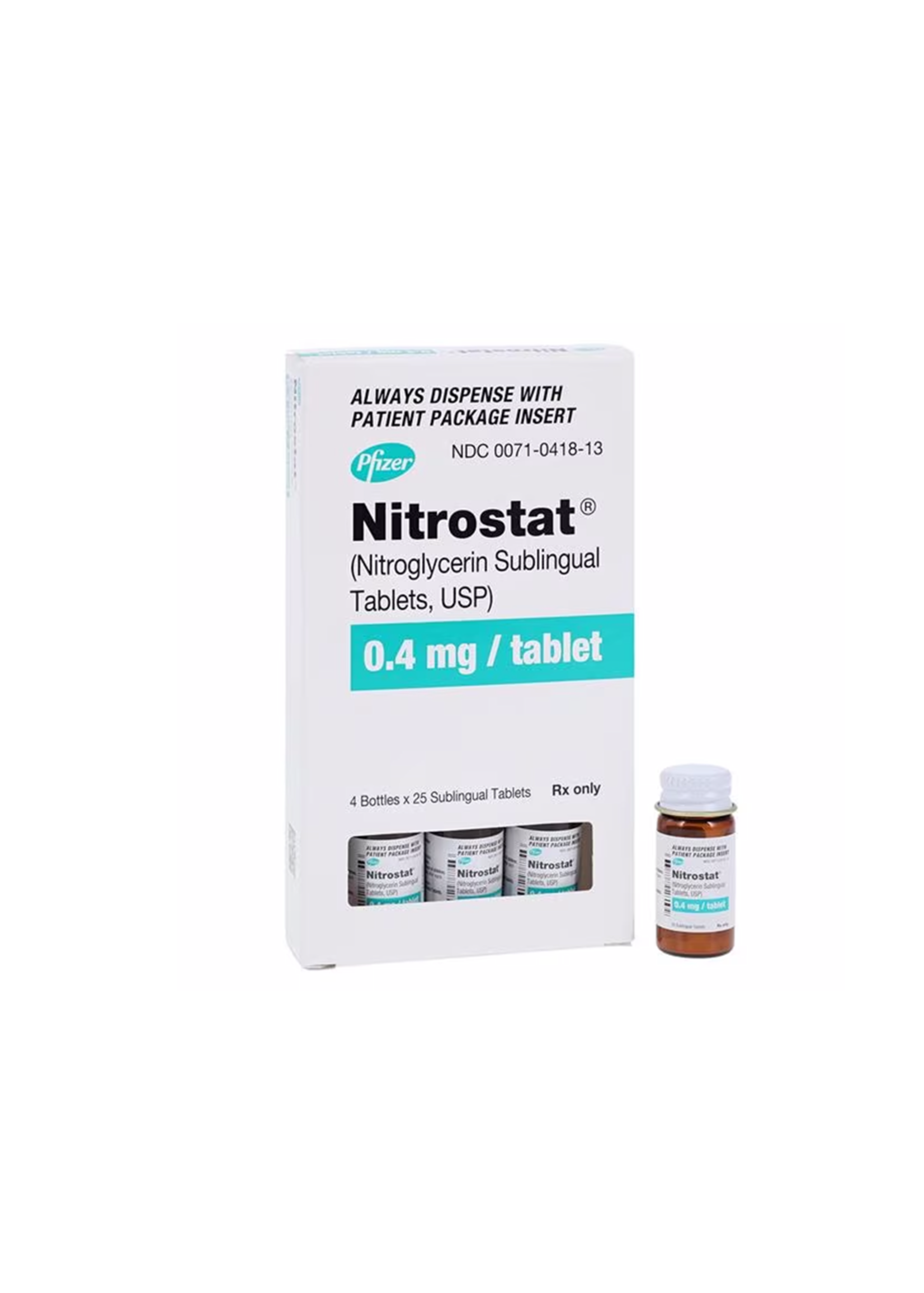 Nitroglycerin 0.4mg 4x25/Bx