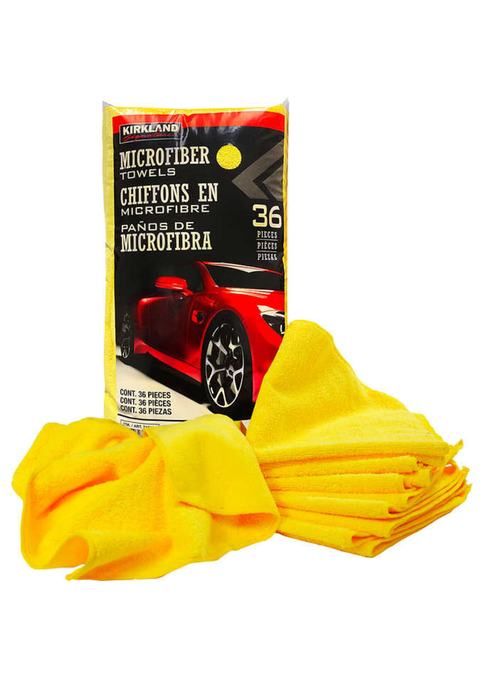 Microfiber Truck Towels, Yellow, 36 ct