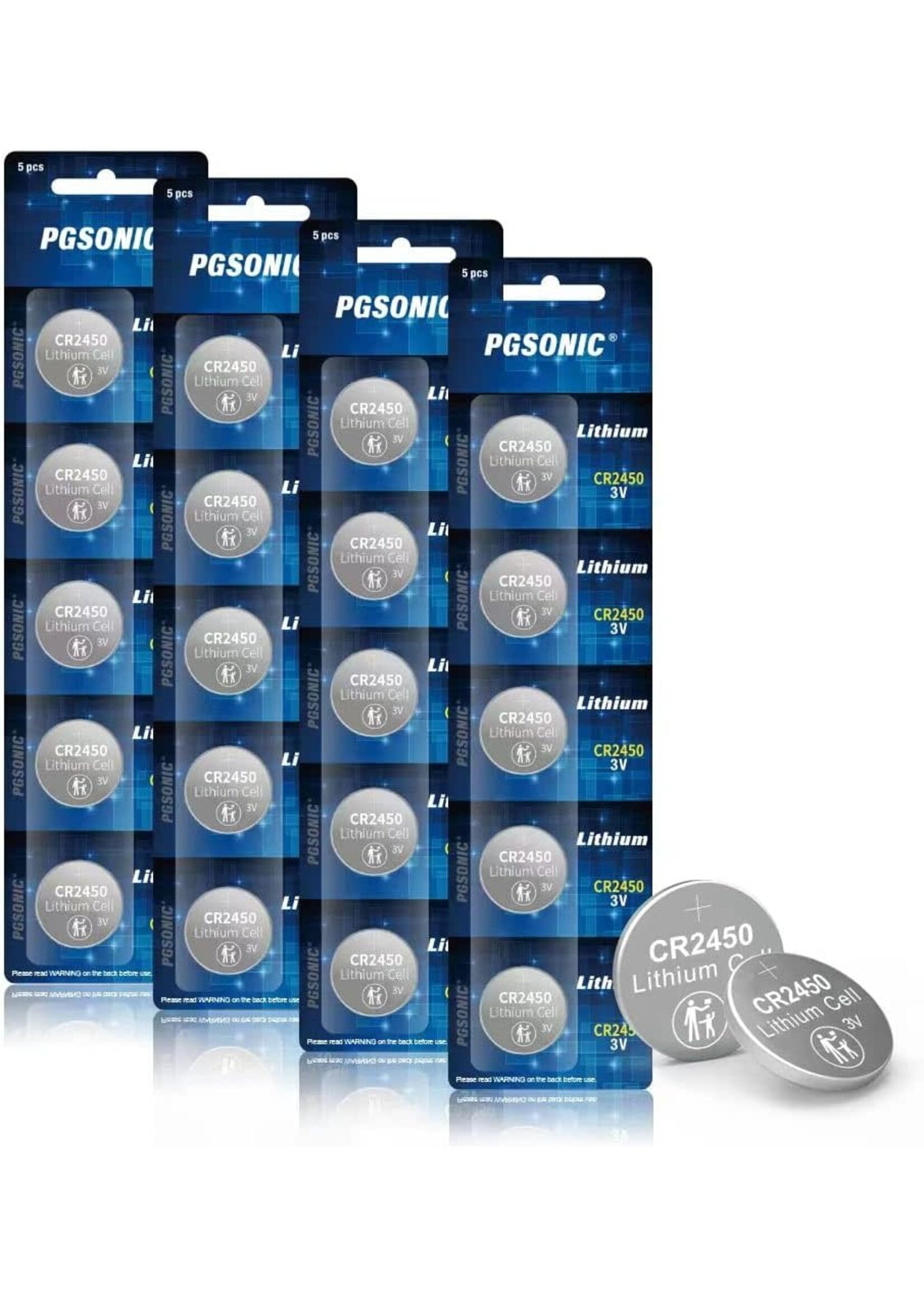 Battery, Coin Cell: 2450 - 5 PK