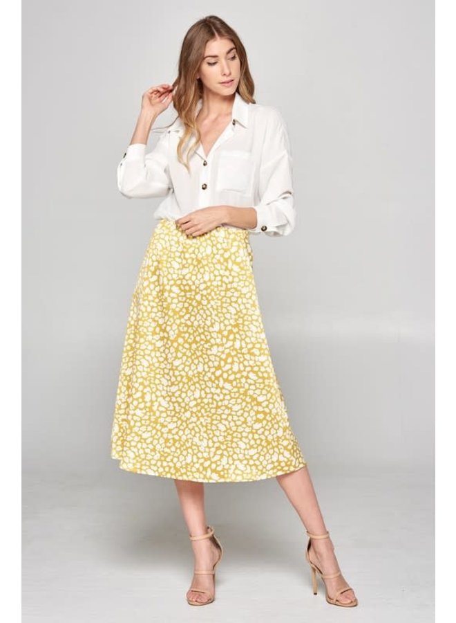 leopard skirt yellow