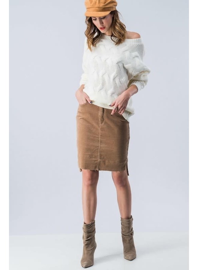 raw hem skirt