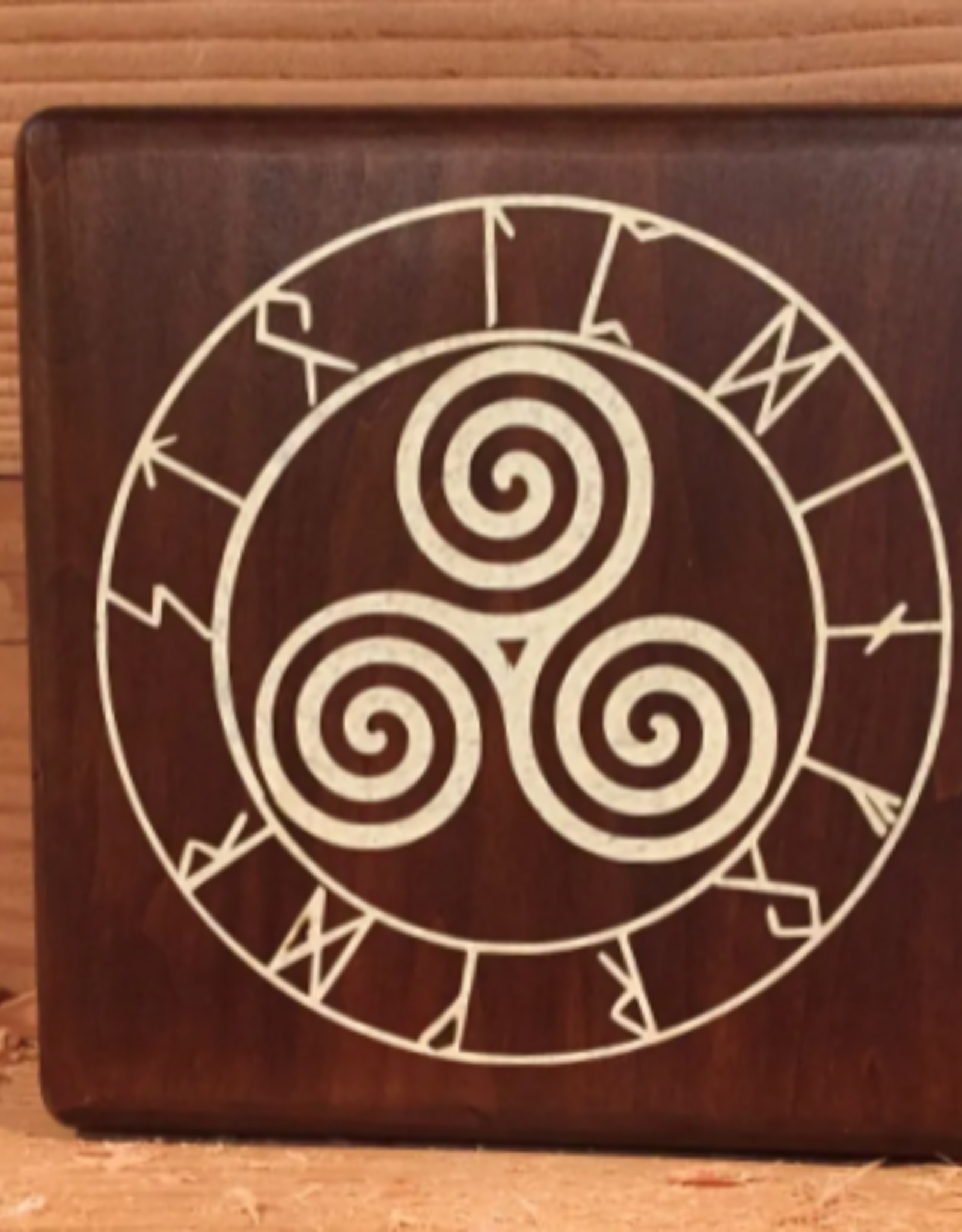 Celtic Spiral  x3 with Runes - Paint