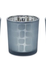 Melrose International Votive Holder Blue Glass