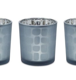 Melrose International Votive Holder Blue Glass